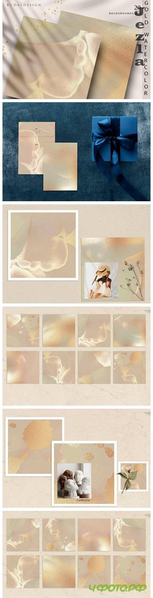 Gold Watercolor Backgrounds