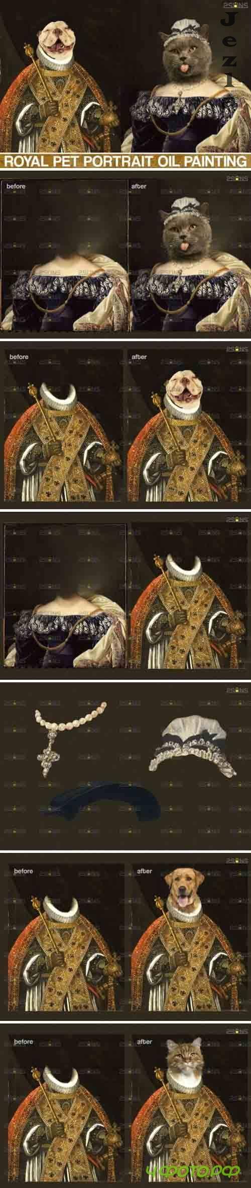 Royal Pet Portrait templates, Pet Painting Oil Photoshop - 578566 Royal Pet Portrait templates, Pet Painting Oil Photoshop - 578566