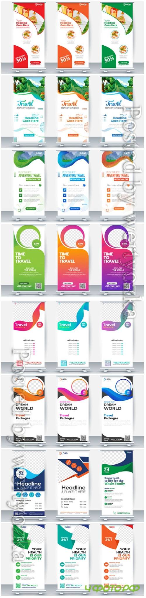 Roll up business brochure flyer banner vector design # 4
