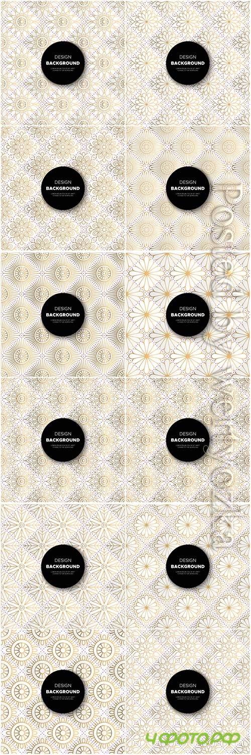 Mandala seamless pattern, islamic vector background # 12