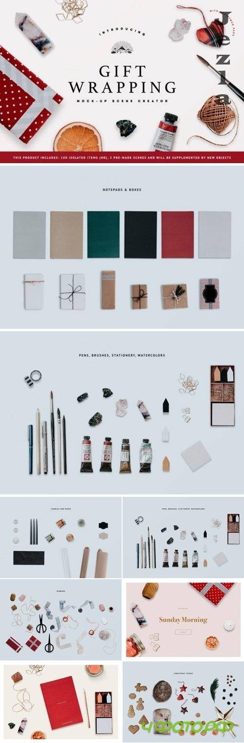 Gift Wrapping Mock-Up Scene Creator 4226026 Gift Wrapping Mock-Up Scene Creator 4226026