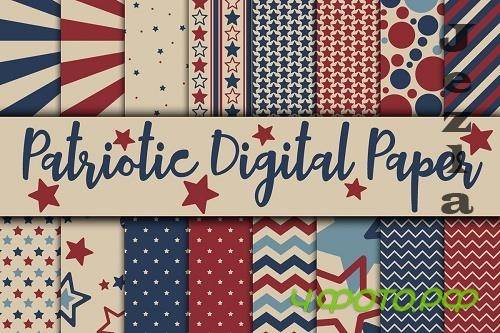 Patriotic Digital Paper  - 617398