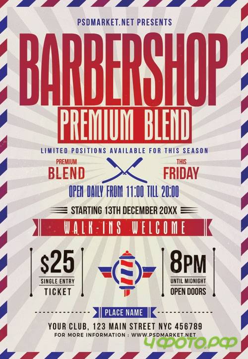 Barbershop - Premium flyer psd template