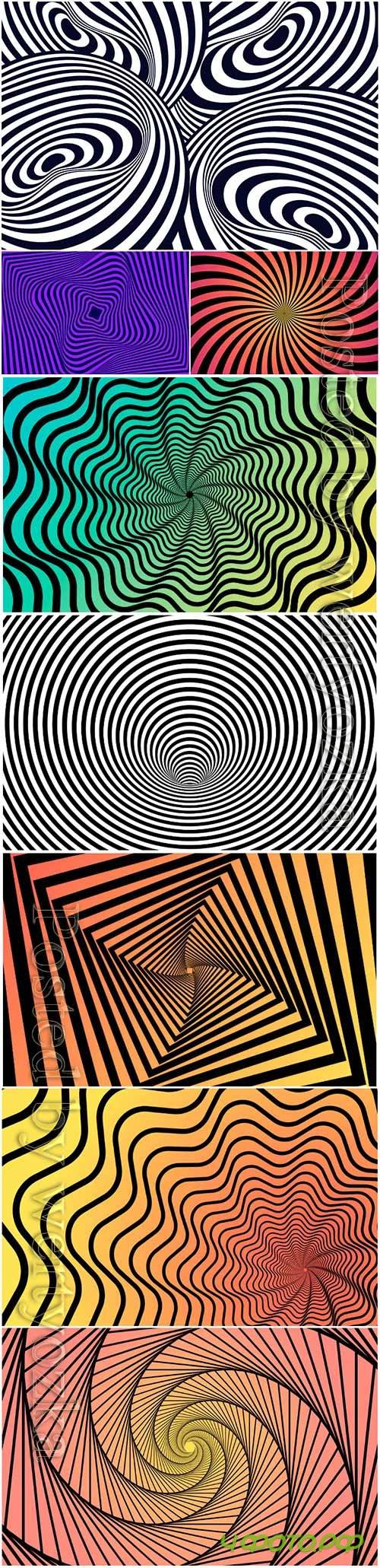 Vector wallpaper psychedelic optical illusion