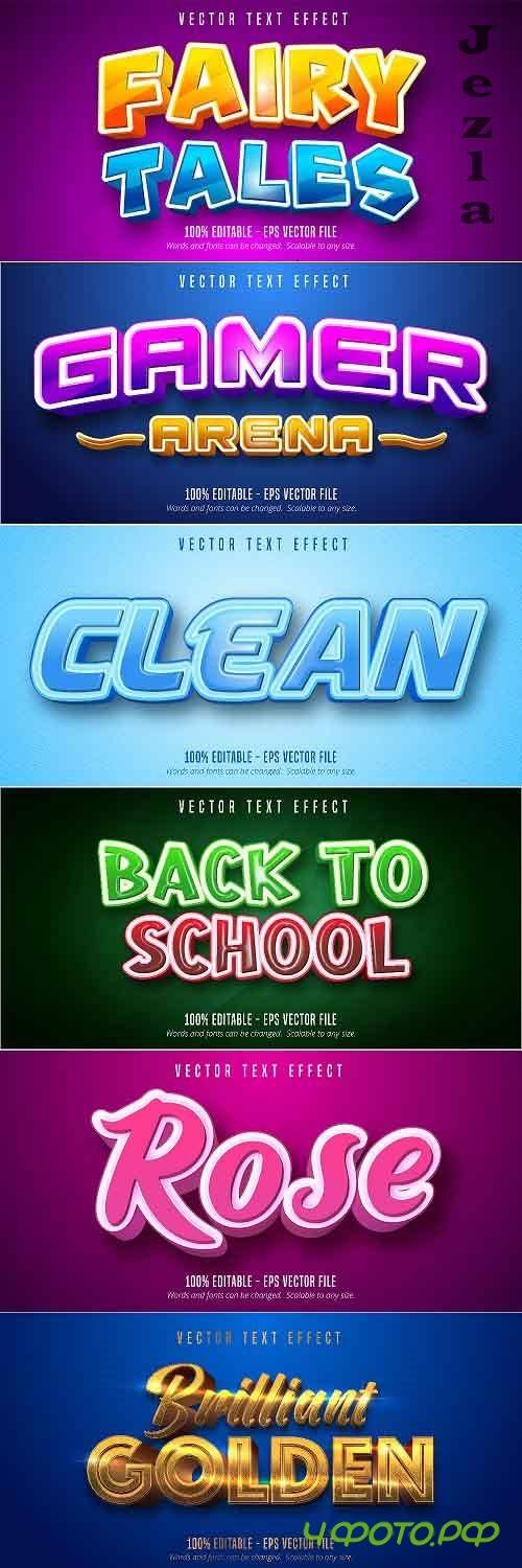 Editable font effect text collection illustration design 116