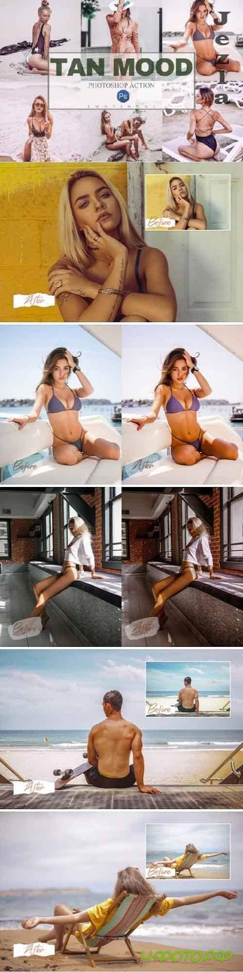 9 Tan Mood Photoshop Actions, ACR, LUT
