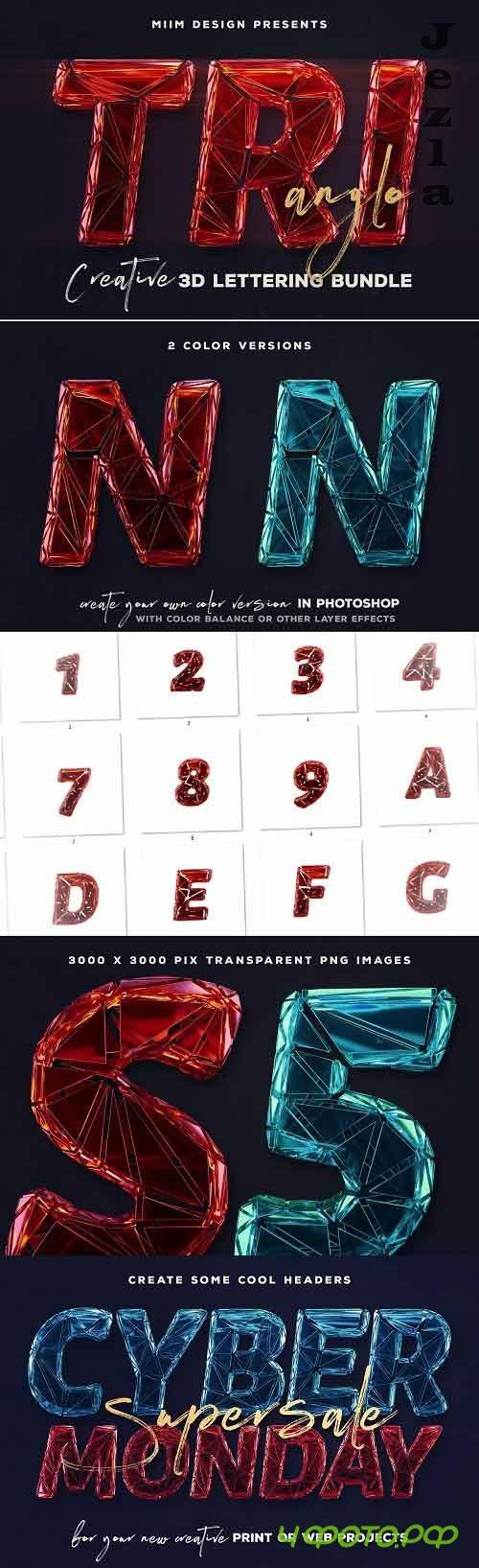 Trianglo- 3D Lettering - 3973922