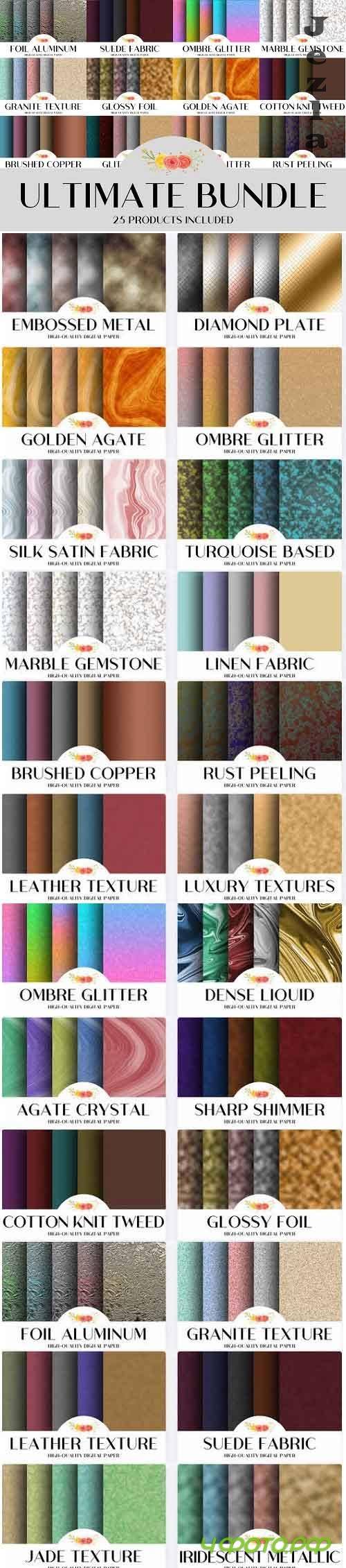 Digital Paper Textures Bundle - 24 Premium Graphics