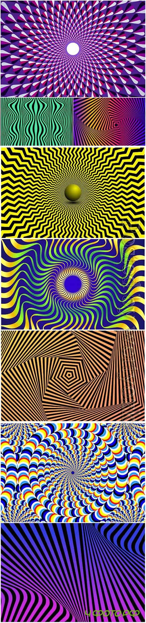 Psychedelic optical illusion vector background # 3