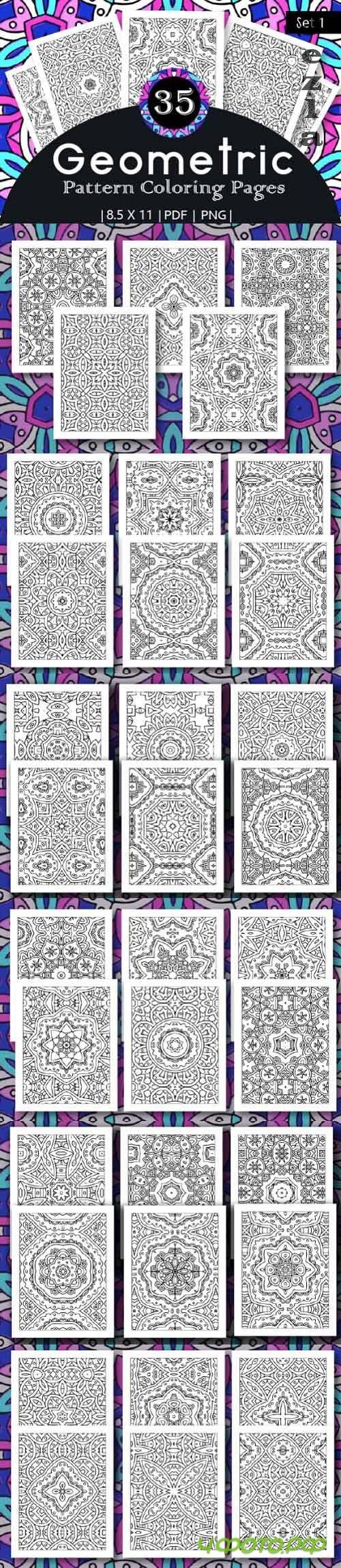 35 Geometric Pattern Coloring Pages 35 Geometric Pattern Coloring Pages