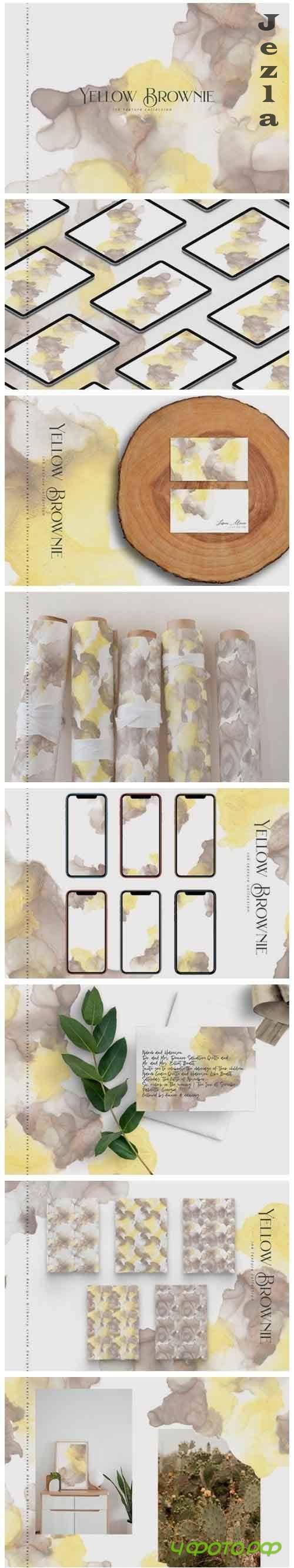 Yellow Brownie ink texture - 4905235