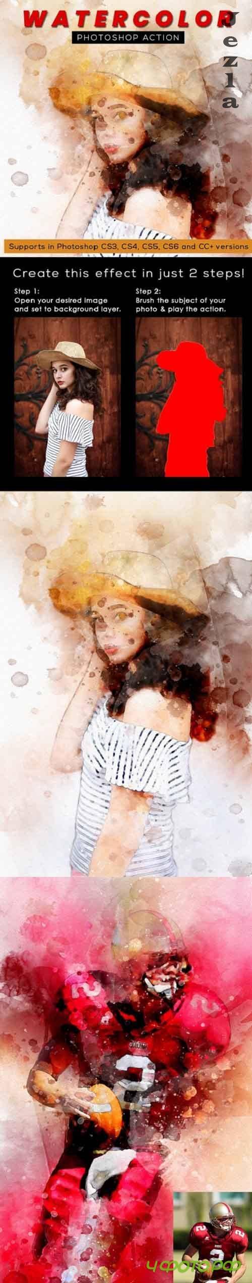 Watercolor Photoshop Action 26297940