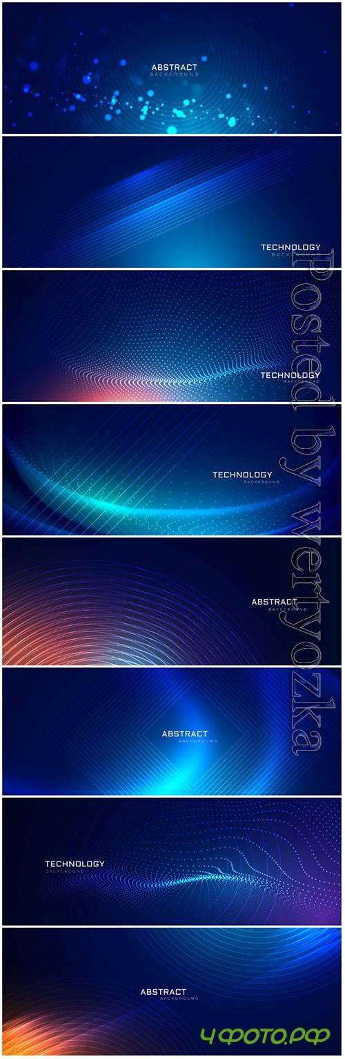 Technology particles dots vector background design