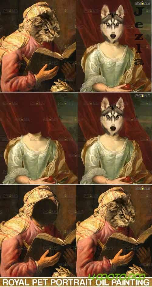 Royal Pet Portrait templates vol.6, Pet Painting - 685673