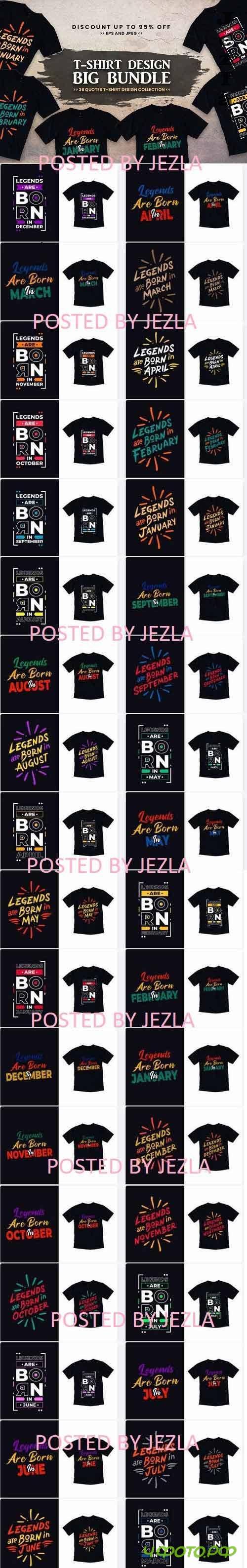 T-shirt Designs Bundle - 36 Premium Graphics T-shirt Designs Bundle - 36 Premium Graphics