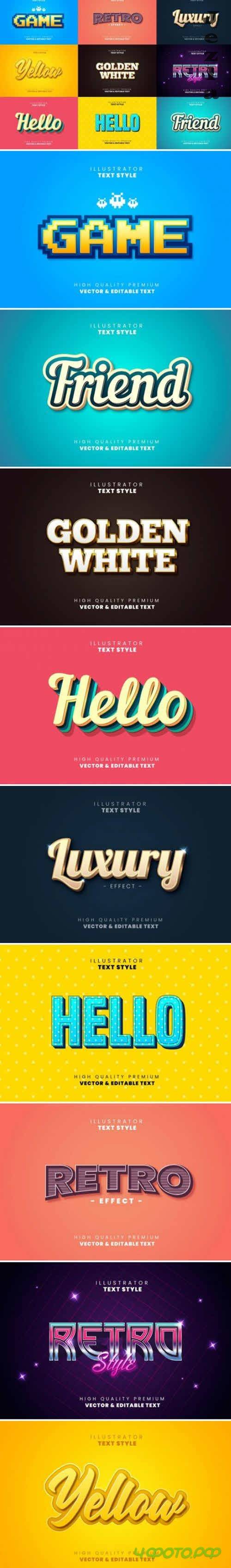 Editable text effects - Illustrator 4699063