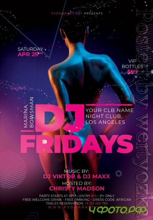 Dj fridays - Premium flyer psd template
