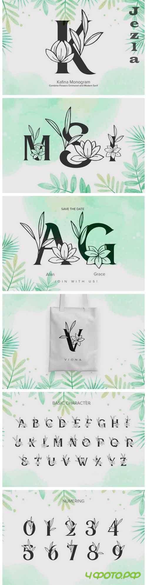 Kafina Monogram Font