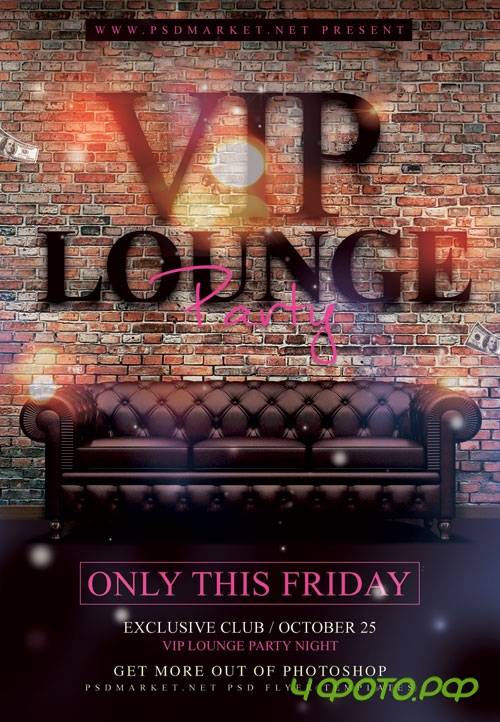 Lounge party - Premium flyer psd template