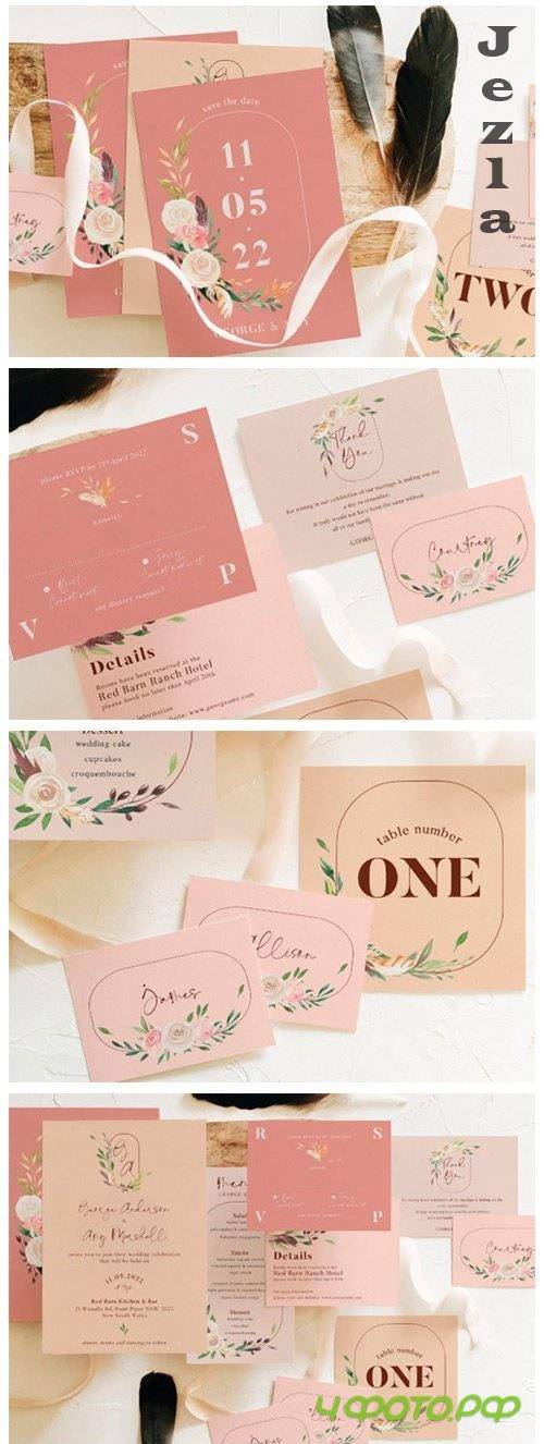 Nude & Terracotta Wedding Suite - 5122379
