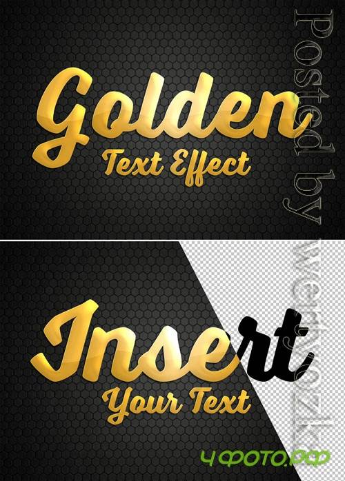 Gold Style Text Effect Mockup