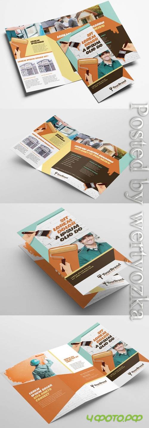 Painting Service Trifold Brochure Layout
