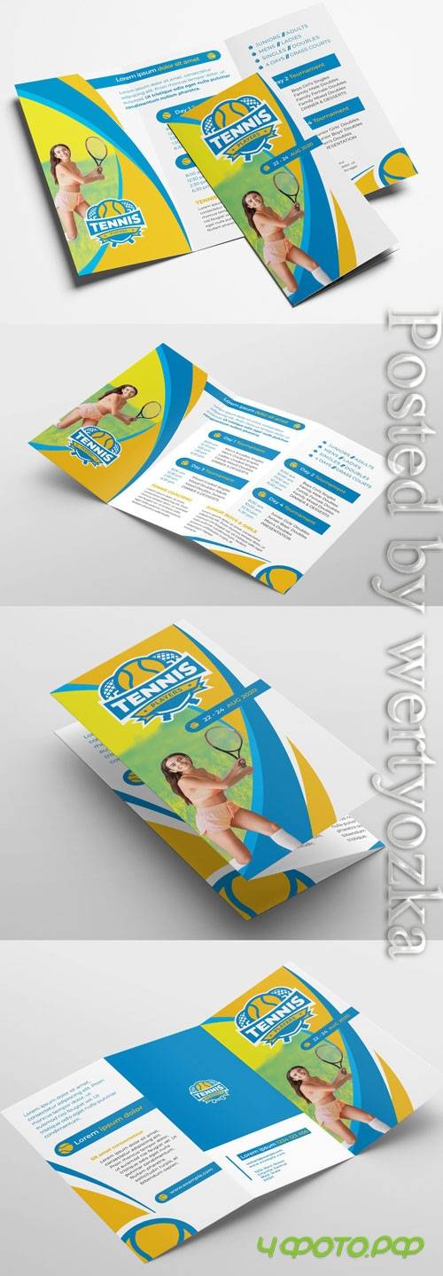 Tennis Club Trifold Brochure Layout