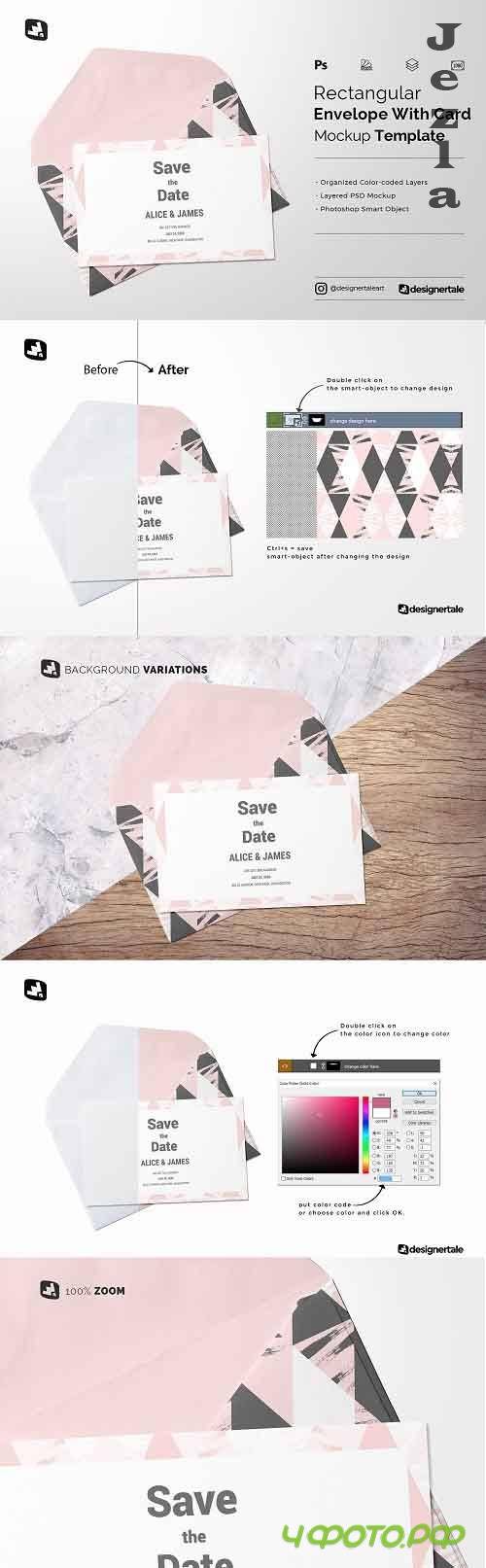Rectangular Envelope & Card Mockup 4853404 Rectangular Envelope & Card Mockup 4853404