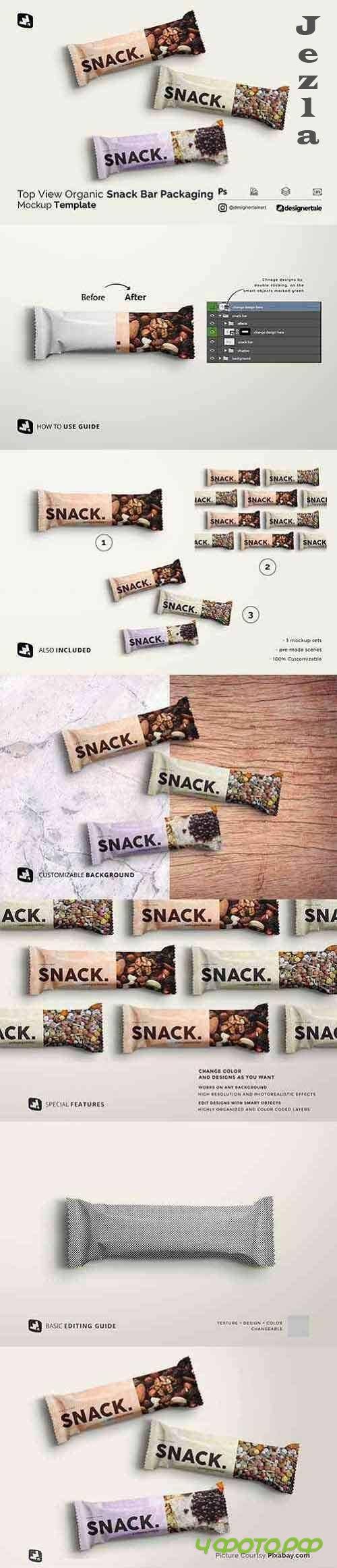 Organic Snack Bar Packaging Mockup - 4836461