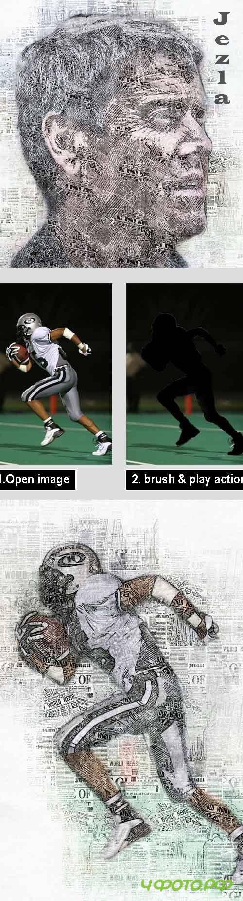 Newspaper Art Photoshop Action Vol 2 26325265 Newspaper Art Photoshop Action Vol 2 26325265
