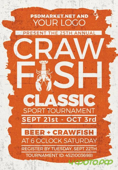 Crawfish classic - Premium flyer psd template