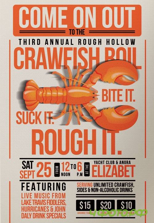 Crawfish fest - Premium flyer psd template
