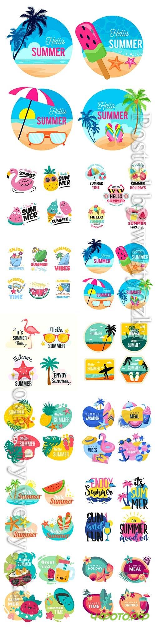 Summer labels collection # 3
