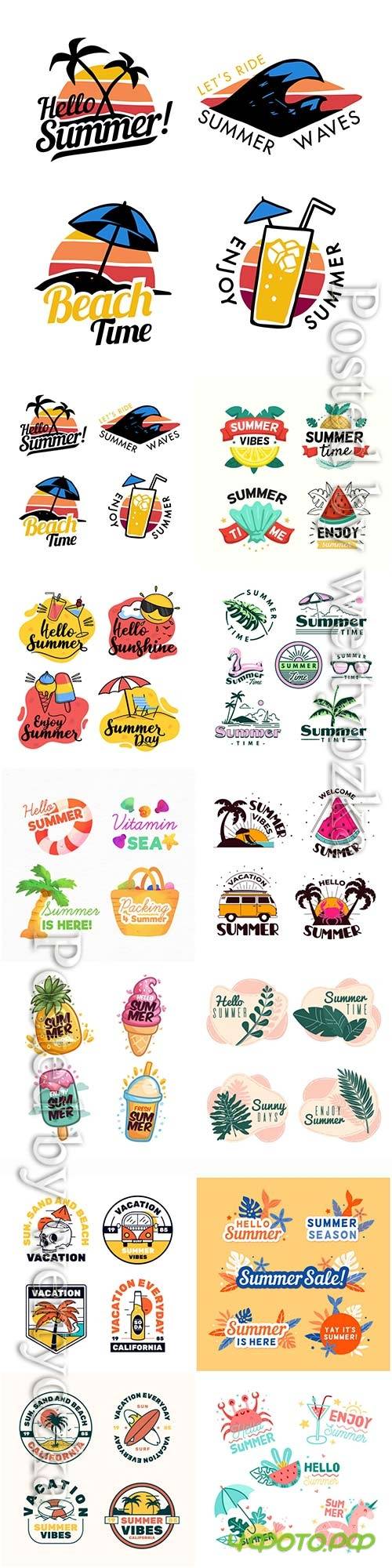 Summer labels collection # 2