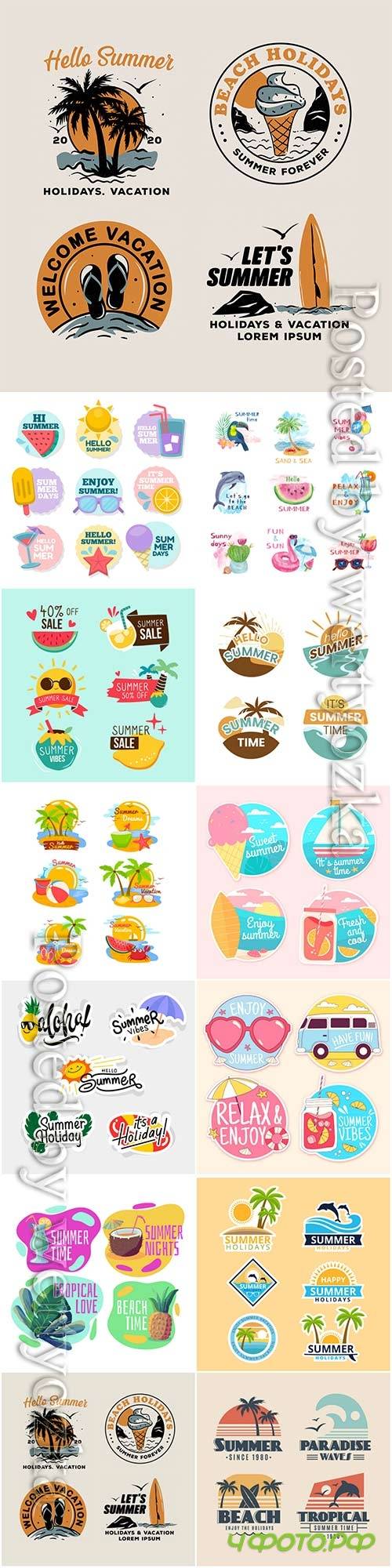 Summer labels collection