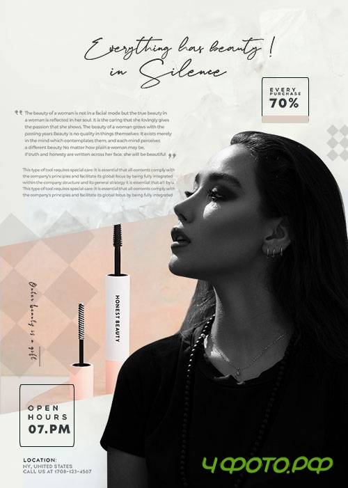 Beauty Make-up & Lashes Sale - Premium flyer psd template