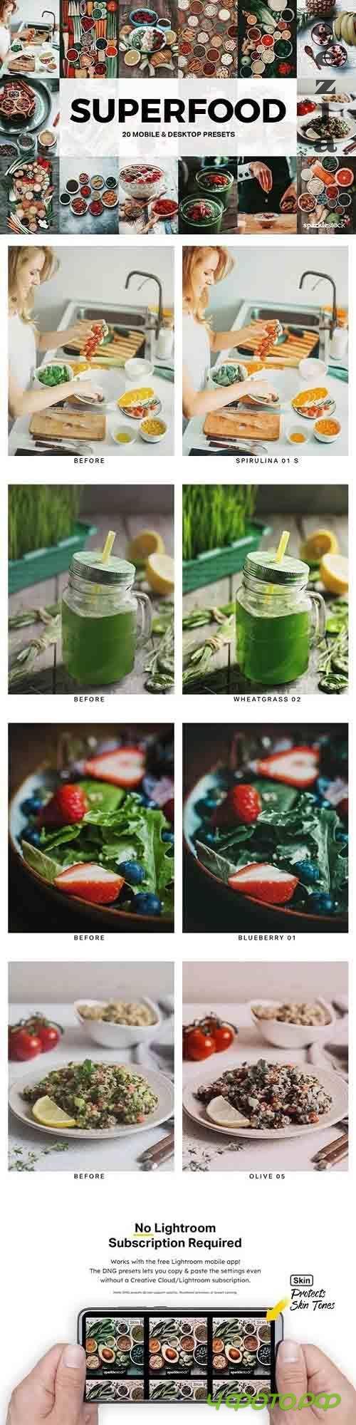 20 Superfood Lightroom Presets LUTs - 5196710