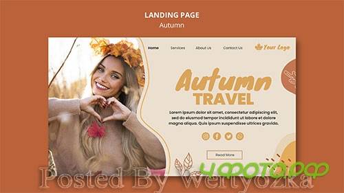 Autumn concept landing page template