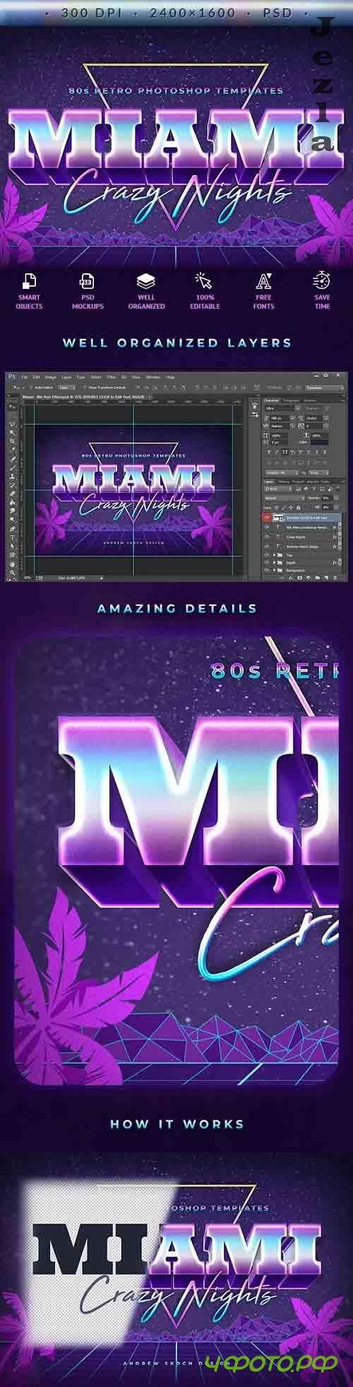 Miami - 80s Retro Text Effect 27731071
