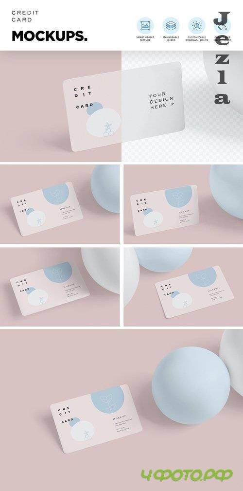 4 Credit Card Mockups