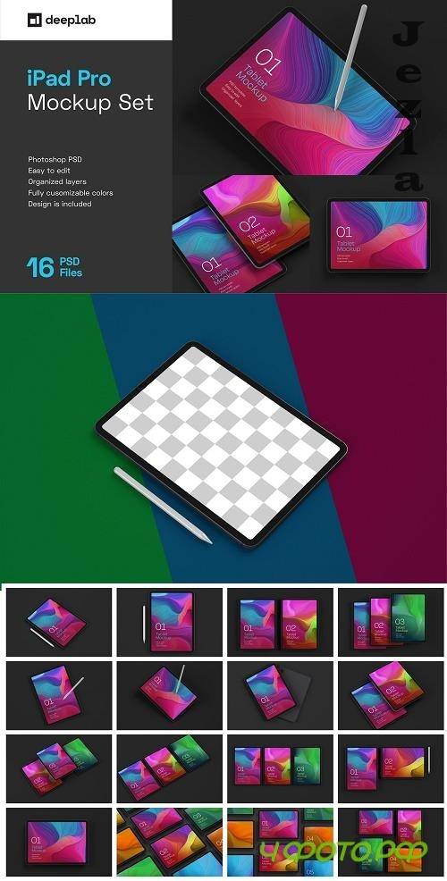 iPad Pro Mockup Set | Tablet Screen 5241075