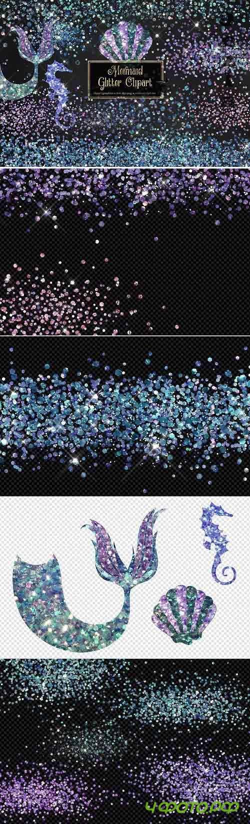 Mermaid Glitter Clipart - 5298467