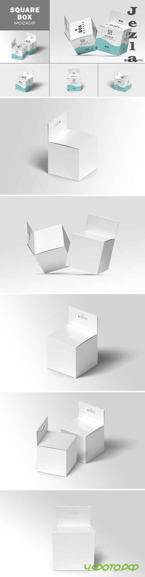 Square Box Mockup Packaging