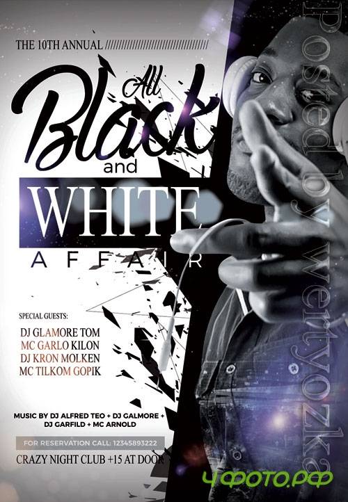 Black white affair - Premium flyer psd template