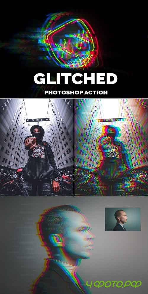 Glitched Photoshop Action