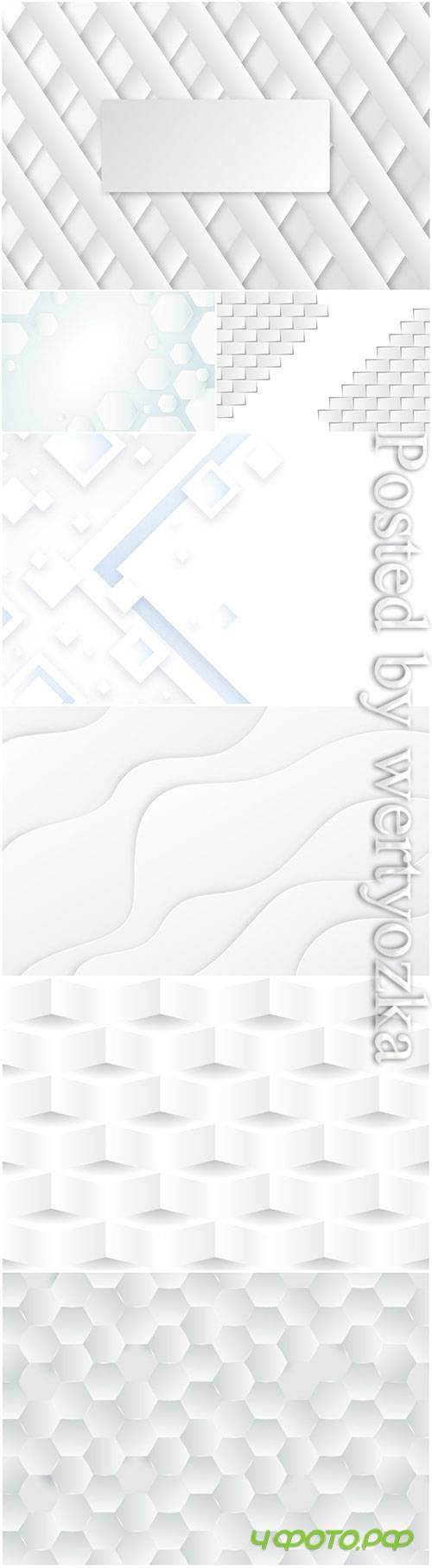 3d background with white abstract vector elements