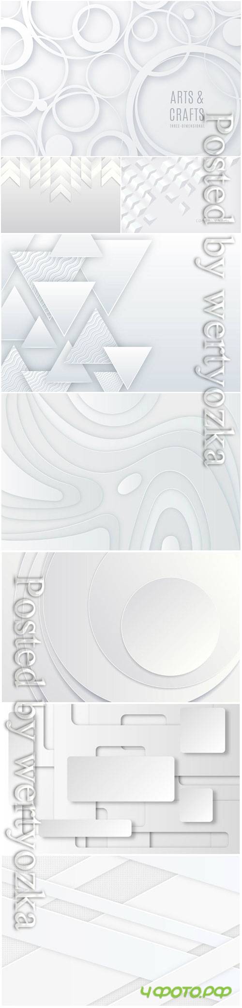 White 3d vector abstract background