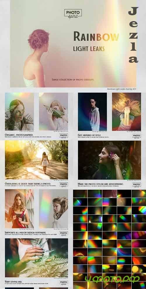 Rainbow Light Leaks Overlays -  - 5294451
