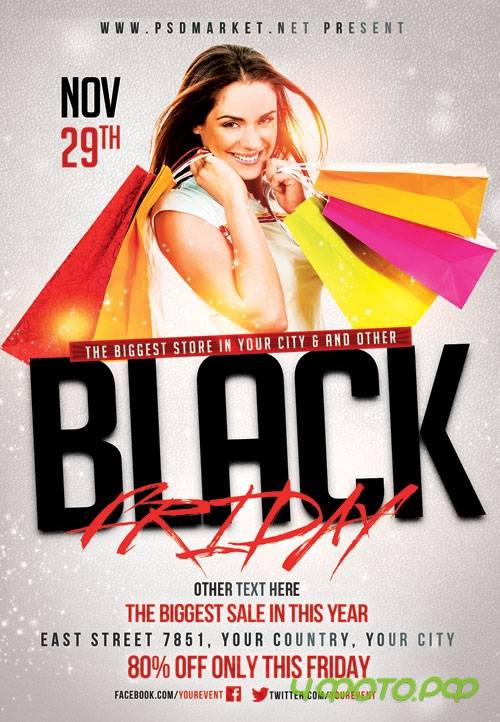 Black friday sale event - Premium flyer psd template