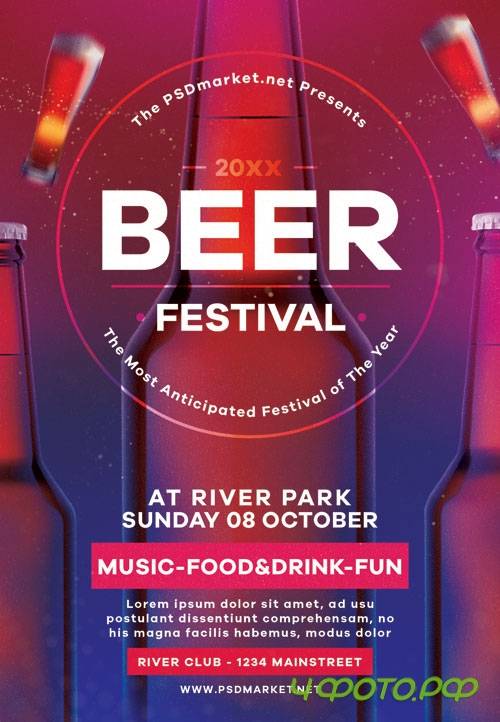 Beer festival - Premium flyer psd template